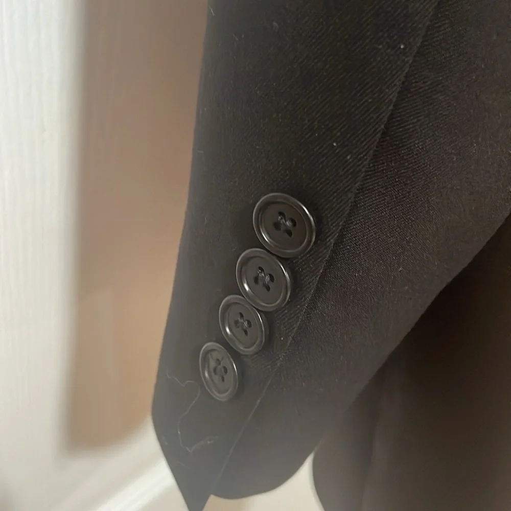 Brooks Brothers 346 Blazer Jacket Coat 44L Wool Black Stretch 3 Button Classic
